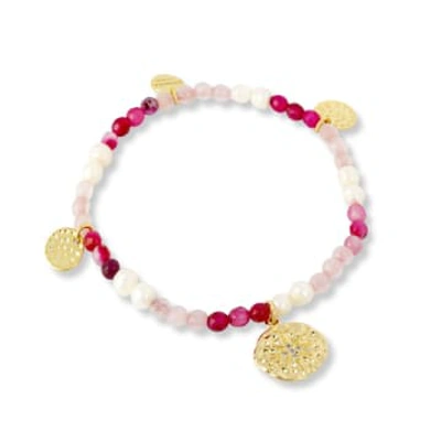 Shop Ashiana London Roma Pink & Pearl Bracelet
