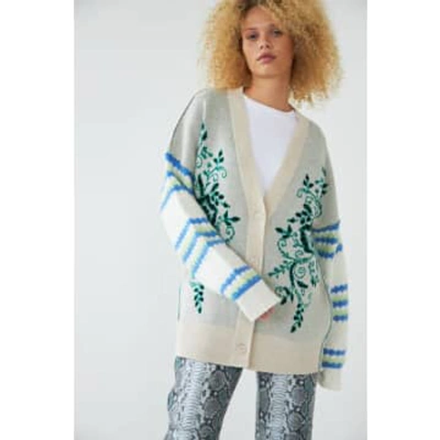 Shop Stella Nova 'jaquard And Knitted' Cardigan