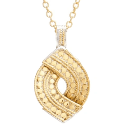 Shop Anna Beck Timor Small Woven Necklace In Gold