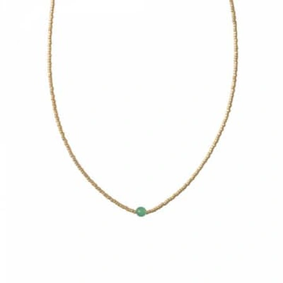 Shop A Beautiful Story Necklace Flora In Green