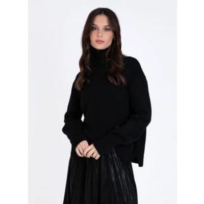 Shop Ange Lipy Polo Neck Sweater In Black