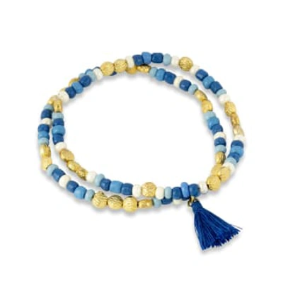 Shop Ashiana Liberty Bracelet Navy In Blue
