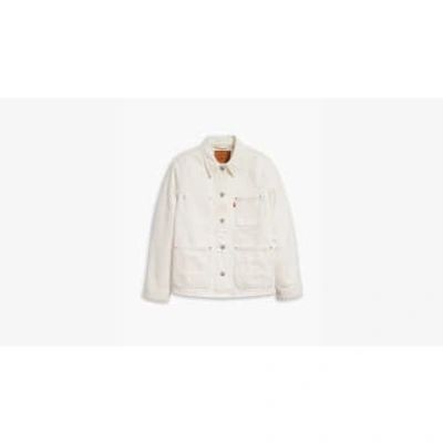Shop Levi's White Its Ecru Time Iconic Jacket