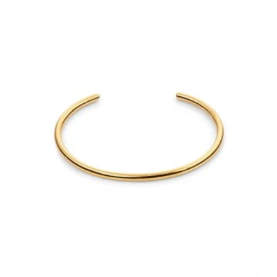 Shop Nordic Muse Minimal Bangle In Gold