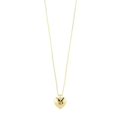 Shop Pilgrim Sophia Recycled Heart Necklace Gold-plated