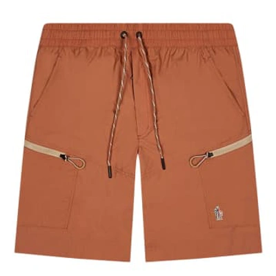 Shop Moncler Cargo Shorts In Orange
