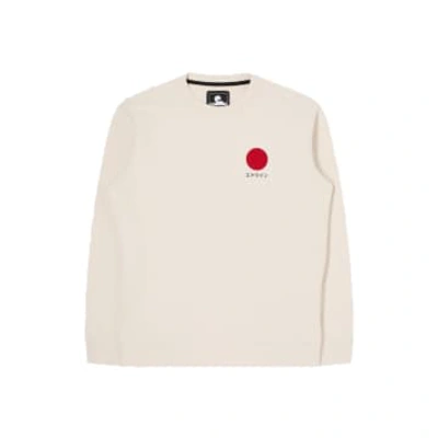 Shop Edwin Japanese Sun Sweatshirt Heavy Felpa Whisper White
