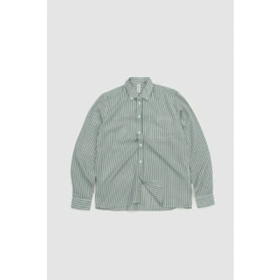 Shop Another Aspect Another Shirt 1.0 Evergreen/white Stripe