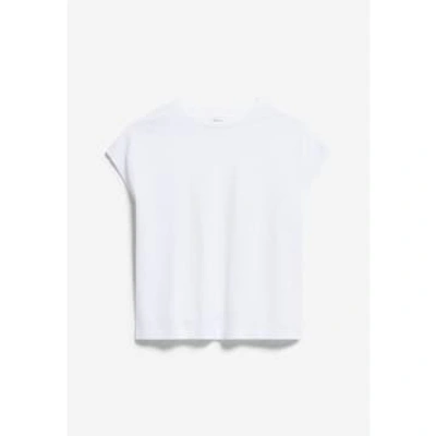Shop Armedangels Inaara White Loose Fit T-shirt