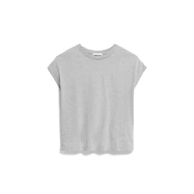 Shop Armedangels Inaara Grey Melange Loose Fit T-shirt