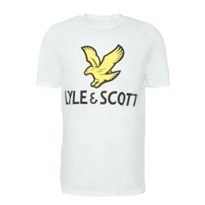 Shop Lyle & Scott Sports Printed Tee White