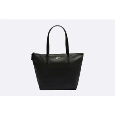 Shop Lacoste Concept Small Zip Tote Bag Black