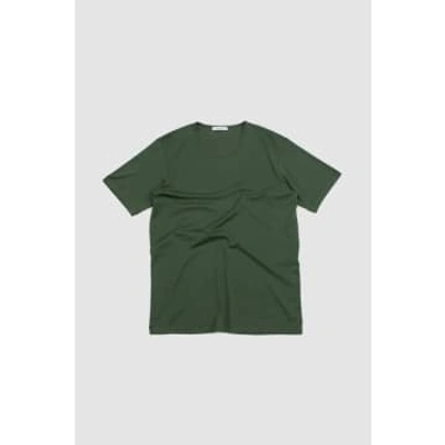Shop Lemaire Rib U Neck T-shirt Smoky Green
