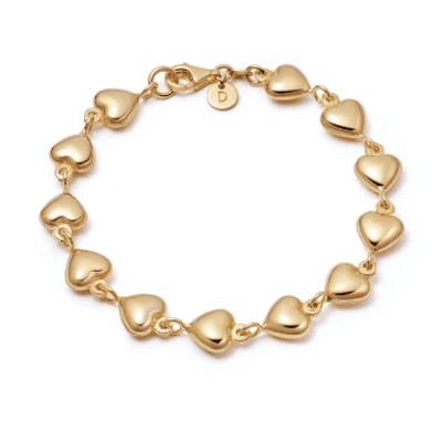 Shop Daisy London Shrimps Chubby Heart Bracelet In Gold