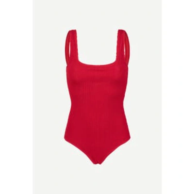 Shop Samsoe & Samsoe Sarin Swimsuit In Red