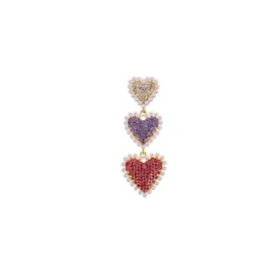 Shop Anneday Heartbeat Earring In Purple