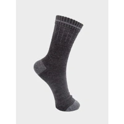 Shop Black Colour Glaze Wool Mix Sock In Black