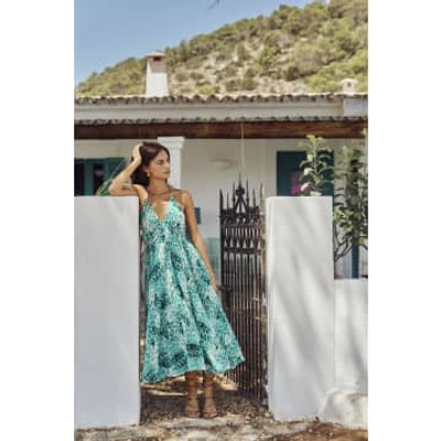Shop Osale Amanda Dress In Amante Turquoise In Blue