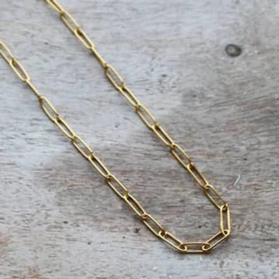 Shop Annie Mundy Yn-108 Gold Paper Chain Necklace