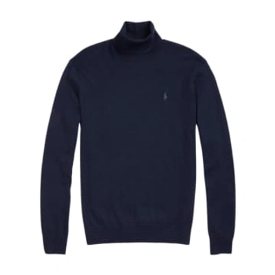 Shop Ralph Lauren Menswear Wool Turtleneck Sweater In Blue