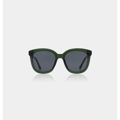 Shop A.kjaerbede Billy Sunglasses In Dark Green