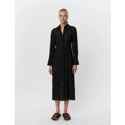 Shop Day Birger Et Mikkelsen Joe Delicate Texture Dress In Black