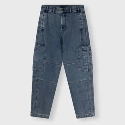 Shop 10days Soft Denim Workwear Pants In Blue