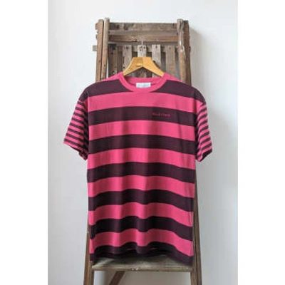Shop Bella Freud Raspberry Striped T-shirt
