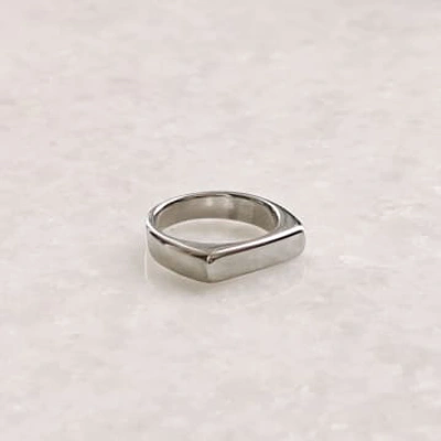 Shop Golden Ivy Luna Stainless Steel Ring In Metallic