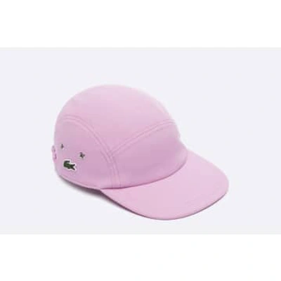 Shop Lacoste Girlol Earcyic Cotton Pique Cap Pink