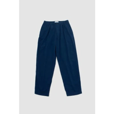 Shop Universal Works Oxford Ii Pant Navy Summer Canvas In Blue