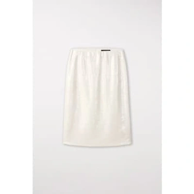 Shop Luisa Cerano Silk Sequin Occasion Skirt Size: 8, Col: Off White