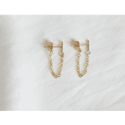 Shop Merci Clodette Linette Earrings In Gold