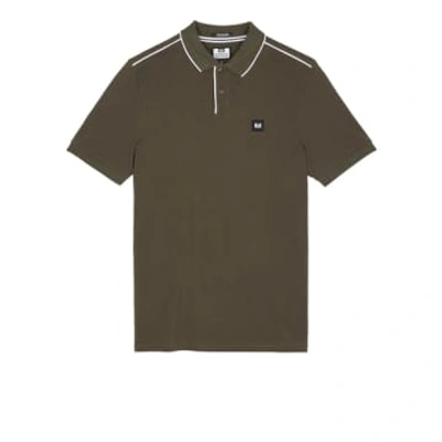 Shop Weekend Offender Astola Polo With Piping Detail In Castle Green