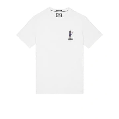 Shop Weekend Offender Pyro Embroidered T Shirt In White