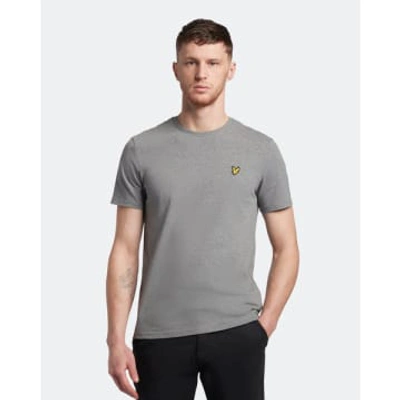 Shop Lyle & Scott Ts400vog Plain T Shirt In Mid Grey Marl