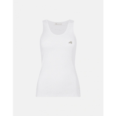 Shop Bella Freud White Logo Vest Top Size: M, Col: White