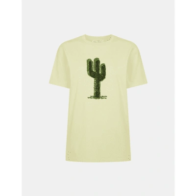 Shop Bella Freud Cactus Cotton T-shirt Size: M, Col: Yellow