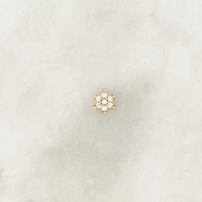 Shop Anorak Bynouck Crystal Flower Stud Earring Diamante Gold Plated