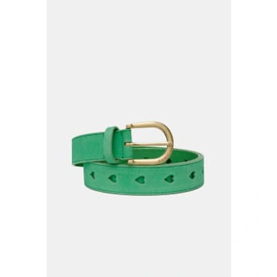 Shop Fabienne Chapot Cut It Out Heart Belt-green Apple