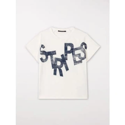 Shop Luisa Cerano T-shirt With Printed Lettering Milk