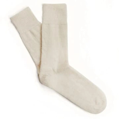 Shop Cook & Butler Alpaca Socks / Cream In Neutrals