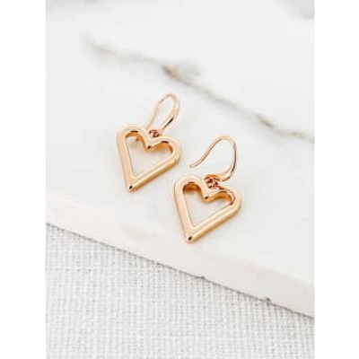 Shop Envy Cut-out Heart Earrings Gold