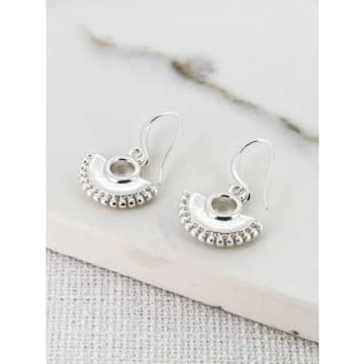 Shop Envy Fan Earrings Silver In Metallic