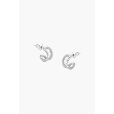 Shop Tutti & Co Ea590s Braid Earrings Silver In Metallic