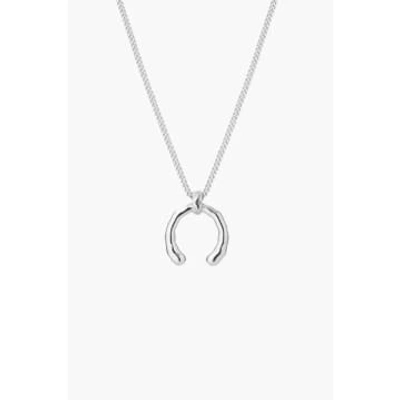 Shop Tutti & Co Ne700s Dew Necklace Silver In Metallic