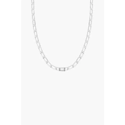 Shop Tutti & Co Ne689s Gleam Necklace Silver In Metallic