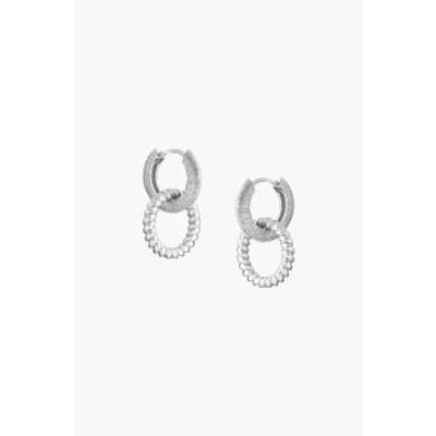 Shop Tutti & Co Ea617s Amber Earrings Silver In Metallic