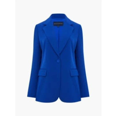 Shop French Connection Echo Single Breasted Blazer-cobalt Blue-75wan