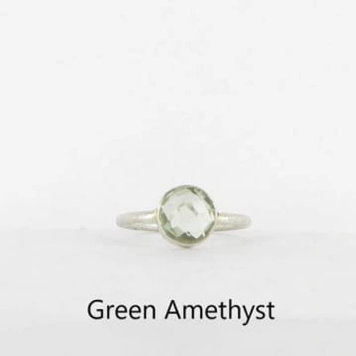 Shop Siren Silver Green Amethyst Ring Sterling Silver In Metallic